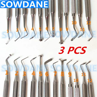 3 Pcs Composite Dental Composite Filling Tool Instrument Filler Spatula Amalgam Plastic Double Ends Stainless Steel Oral Care