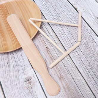 3 Pcs Crêpe Spreader En Spatel Set Houten Spatel Kit Draagbare Spatel Turner Strooier Tool Ontbijt Maker