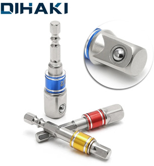 3 Pcs Drill Socket Adapter Impact Drill Extension Drill Bits Bar Socket Adapter 1/4 3/8 1/2 Size Hex Shank Square Head Drill Bit