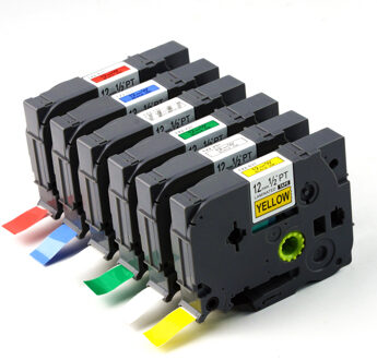 3 pcs gemengde tz tape voor brother P-Touch PT-H100 PT-H105 PT-D200 TZe231 tze131 tze-631 tze tape 1 1/2 "x 26.2ft 12mm X 8 m