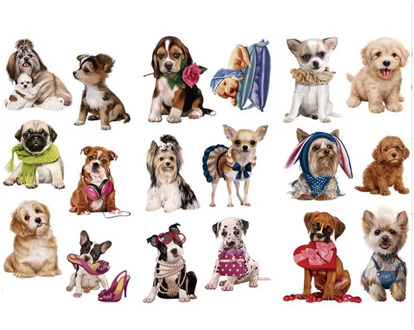 3 pcs/lot Dog Washi Sticker Cute Animal Decoration DIY Diary Scrapbooking Label Stickers Stationery gift school supplies