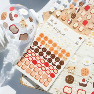 3 pcs/lot Keep cute series Decorative Stationery Round Stickers kawaii Bear cake Scrapbooking DIY Diary Album Stick Lable
