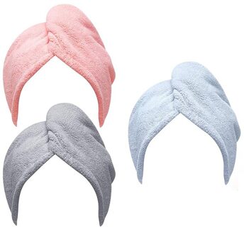 3 Pcs Microfiber Haar Handdoek, Haar Handdoek, microfiber Handdoek Twist Haar Handdoeken Haar Tulbanden Voor Nat Haar Drogen Haar Handdoeken