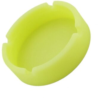 3 Pcs Ronde Siliconen Asbak Onbreekbaar Hittebestendige Sigaar Asbak Met Lichtgevende (8.3X2.3Cm) geel