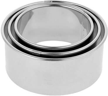 3 Pcs Rvs Ronde Dumplings Wrappers Mallen Set Cutter Maker Gereedschap Cookie Pastry Wrapper Snijden Maker Tool