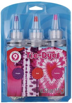 3 Pcs Tie Dye Kit Stof Textiel Een Stap Tie-Dye Kit 3 Kleuren Diy Veilig Kleurstoffen Fun Diy kleurrijke Kleding Tie Dye Kit Pigment Set G1