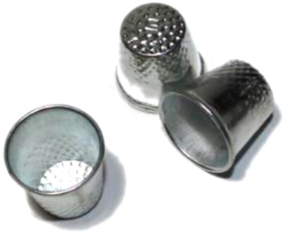 3 Pcs Vingerhoeden Tailor Naaien Tool Silver Metalen Grip Finger Shield Protector Pin Naald Handworking Naai Machine Accessoire Clh @ 8