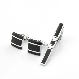 3 Pcs Wedding Shirt Draagbare Manchetknoop Set Accessoires Koperen Business Volwassen Decoratie Tie Clip Party Vierkante Gestreepte Prachtige