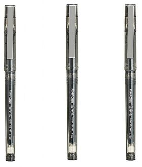 3 Pcs Zwart Blauw Rood Kleur Roller Pen 0.5 Mm Balpen Gel Pennen Voor Handtekening Briefpapier Kantoor Gereedschap Schoolbenodigdheden EB657 3 stk zwart