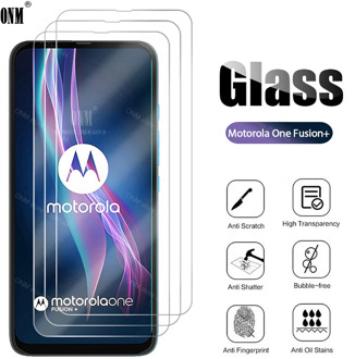 3 Pieces Tempered Glass For Motorola One Fusion Plus 6.5 Screen Protector Moto One Fusion Plus 2020 Protective Glass Film