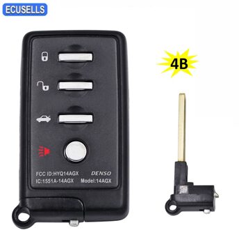 3 + 1/4 Knop Vervanging Smart Remote Autosleutel Shell Case Behuizing Voor Subaru Outback Ongesneden DAT17 Blade HYQ14AGX