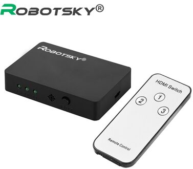 3 Poort Hub Box Auto Switch Hdmi-Compatibel Splitter 3 In 1 Out Switcher 1080P Met Afstandsbediening voor Hdtv XBOX360 PS3 Projector