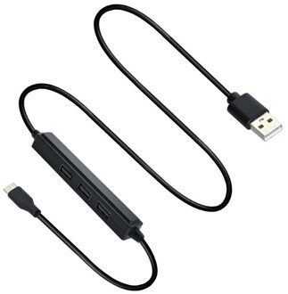 3 Poorten Usb Hub Hoge Snelheid USB2.0 480Mbps Usb Splitter Type-C Data Kabel Voor Laptop Mobiele Telefoon tablet