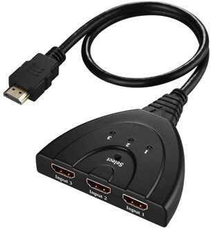 3 Port HDMI Splitter Adapter Mini Kabel HDMI Switch 1080 P Switcher 3 in 1 out Poort Hub voor HDTV voor PS3 PS4