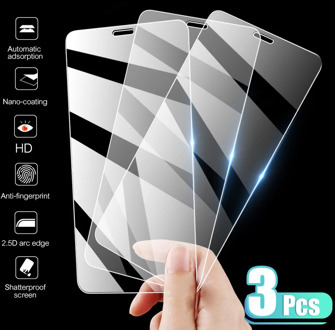 3 protectores de pantalla de cristal templado para iPhone 7 8 6 6s Plus X para iPhone X XR XS MAX SE 5 5s 11 12 Pro Glass