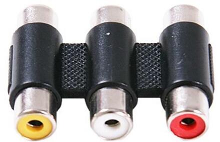 3 Rca Av Audio Video Vrouw Tot Vrouw Jack Coupler Adapter 3RCA Connector Bs
