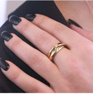 3 Realms Ring - Oostenrijks Kristal Wit Zilver - Q