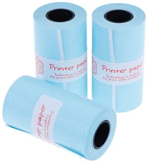 3 Rollen Thermisch Afdrukken Papierrol Stickers 57Mm X 30Mm Voor Pocket Paperang Photo Printer