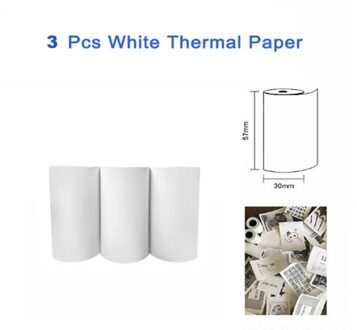 3 Rollen Thermisch Papier Roll 57*30Mm Duidelijke Afdrukken Voor Peripage A6 Pocket Thermische Printer Voor Paperang P1/P2 Mini Photo Printer size5