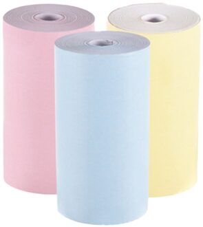 3 Rolls 57*30Mm Thermisch Papier Label Sticker Papier Kleur Fotopapier Sticker Voor Peripage Paperang Mini Foto printer # P45