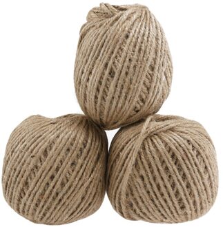 3 Rolls Van 55M Natuurlijke Jute Touw Voor Diy Ambachten/Industriële Verpakking Materialen/Tuinieren Toepassingen