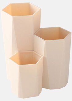 3 Roosters Cosmetische Make-Up Borstel Opbergdoos Make Up Nagellak Cosmetische Houder Make-Up Borstel Case Borstel Houder Tafel Organisator Licht Geel