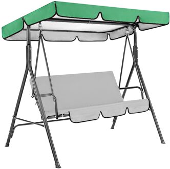 3-Seat Patio Swing Luifel Waterdicht Anti-Uv Outdoor Swing Stoel Top Cover Zon Onderdak Vervanging Met Opbergtas 75x52x6in groen