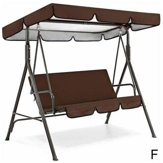 3 Seat Swing Luifels Zitkussen Cover Set Patio Swing Vervanging Stoel Cover Swing Waterdicht Tuin Set Hangmat U9C5 oranje