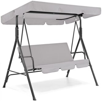 3 Seat Tuin Schommel Stoel Luifel Cover Shade Sail Waterdicht Uv-bestendig Outdoor Binnenplaats Hangmat Tent Swing Top Cover Geen vervagen grijs