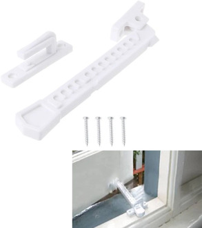 3 Set ABS Window Brace With Screws Window Sash Lock Child Safety Window Latch Window Stay Catch