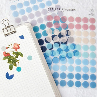 3 Sheets Dots Sticker Solid Color Creative Waterproof PET Material Scrapbooking Planner DIY Material Journal Sticker