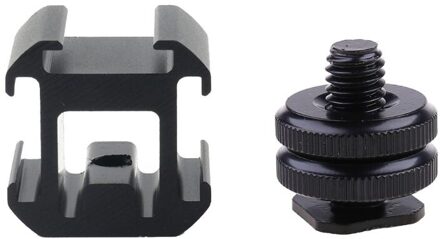 3 Shoe Mount Adapter Dual Schroeven Stand Houder Voor Dslr Camera Flash Light K3NB