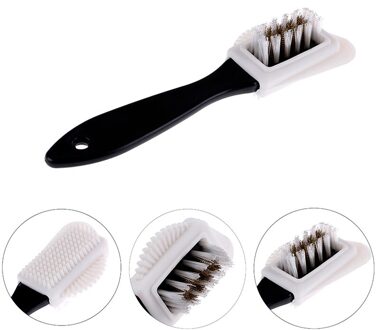 3 Side Cleaning Nuttig Suède Schoen Borstel Borstel En Rubber Gum Set Zwart S Vormige Schoenen Cleaner Voor Suede Nubuck boot Schoenen