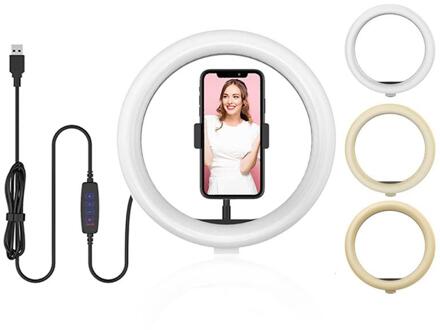 3 Size Led Ring Licht Led Licht Invullen Selfie Telefoon Vullen Licht Telefoon Houder Lamp Met Statief Beugel 8 ''/10''/12" 12duim