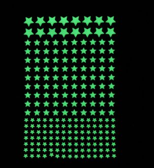 3 Size Lichtgevende Maan 3D Muursticker Voor Kinderkamer Woonkamer Slaapkamer Decoratie Thuis Decals Glow In The Dark muurstickers 1sheet 202stk