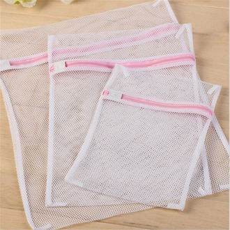 3 Size Zippered Mesh Laundry Wash Bags Foldable Delicates Lingerie Bra Socks Underwear Washing Machine Clothes Protection Net