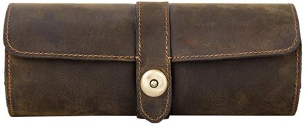 3 Slots Horloge Dozen Opbergdoos Chic Draagbare Reizen Roll Afneembare Display Case Horloge Pouch Houder Voor Horloges Accessoire StyleC