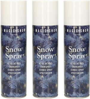3 Sneeuwspray spuitbussen 300 ml - Decoratiesneeuw Wit