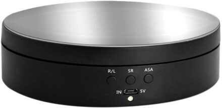 3 Snelheden Elektrische Roterende Display Stand Spiegel 360 Graden Draaitafel Sieraden Houder Batterij Voor Fotografie Video Schieten Props zwart
