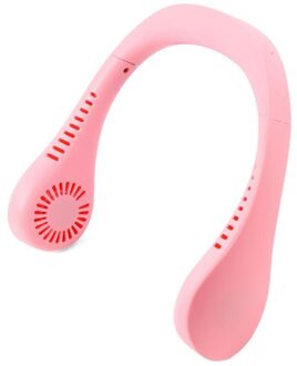 ! 3 Snelheden Mini Usb Micro Draagbare Luchtkoeler Mini Elektrische Airconditioner Hals Fan Ultrastille Persoonlijke Opknoping Hals Fan roze