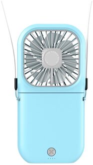 3 Snelheden Opknoping Taille Fan Usb Opladen Opknoping Hals Fan Mini Vouwen Kleine Handheld Multifunctionele Draagbare Desktop Kleine fan groen