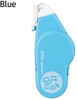 3 Soort Creatieve Dubbelzijdig Adhesive Dots Stok Roller Lijm Tape Dispenser Sticks Lijm Cutter Stationery Office Supply blauw