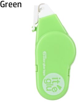 3 Soort Creatieve Dubbelzijdig Adhesive Dots Stok Roller Lijm Tape Dispenser Sticks Lijm Cutter Stationery Office Supply groen