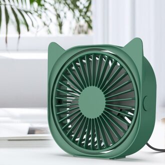 3 Speed Mini Usb Desktop Fan Persoonlijke Draagbare Koelventilator Met 360 Rotatie Verstelbare Hoek Voor Kantoor Huishoudelijke Reizen Auto groen