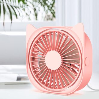 3 Speed Mini Usb Desktop Fan Persoonlijke Draagbare Koelventilator Met 360 Rotatie Verstelbare Hoek Voor Kantoor Huishoudelijke Reizen Auto roze