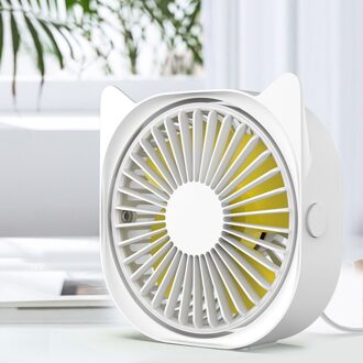 3 Speed Mini Usb Desktop Fan Persoonlijke Draagbare Koelventilator Met 360 Rotatie Verstelbare Hoek Voor Kantoor Huishoudelijke Reizen Auto wit