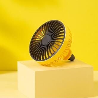3 Speed Mini Usb Desktop Ventilator Elektrische Auto Auto Air Vent Clip Outlet Fan Mini Led Licht 4 Blade Fit voor De Meeste Modellen Van Voertuigen geel