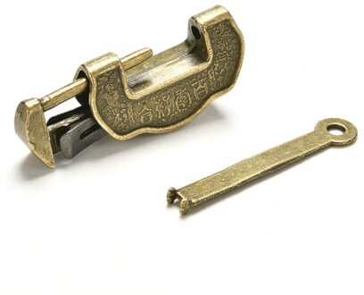 3 Stijlen Metalen Ijzer Legering Chinese Vintage Antiek Brons Ingetoetst Hangslot Retro Combinatie Wachtwoord Slot Sieraden Hangslot Rood