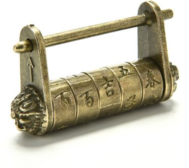 3 Stijlen Metalen Ijzer Legering Chinese Vintage Antiek Brons Ingetoetst Hangslot Retro Combinatie Wachtwoord Slot Sieraden Hangslot Zilver