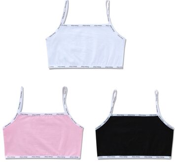 3 Stk/partij Kids Ondergoed Model 100% Katoen Meisjes Tank Top Candy Kleur Hemd Meisjes Vest 8-14years Baiheifen